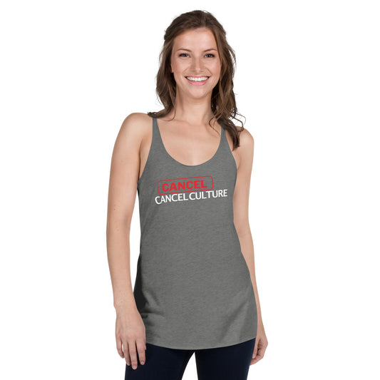 Simple Cancel Cancel Culture Women's Racerback Tank