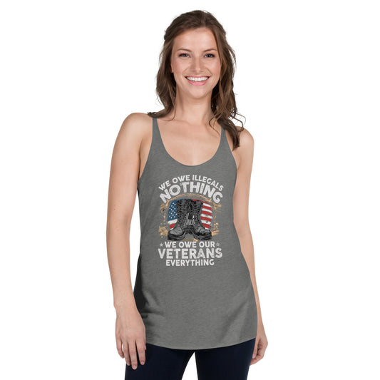 We Owe Our Veterans Everything Women's Racerback Tank