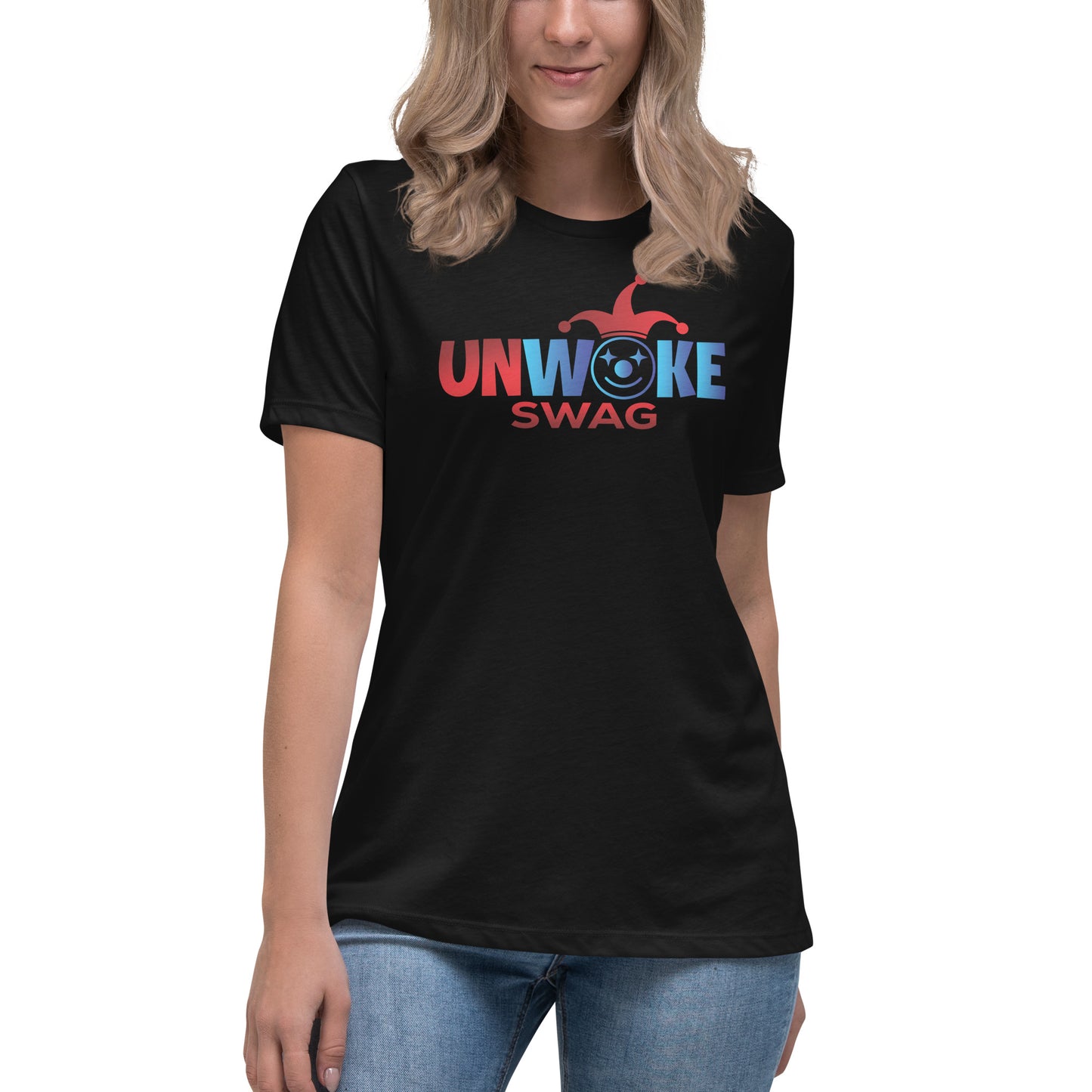 Unwoke Swag Logo Women's Relaxed T-Shirt