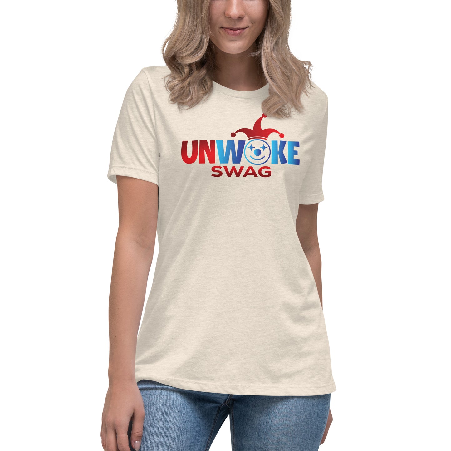 Unwoke Swag Logo Women's Relaxed T-Shirt