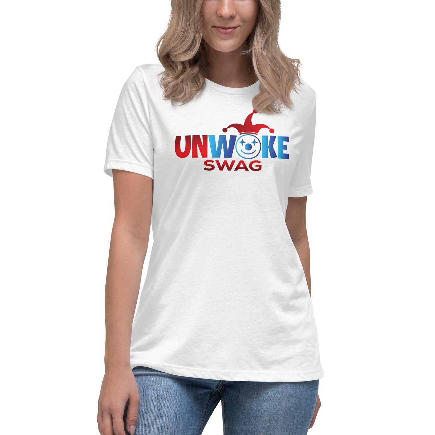 Unwoke Swag Logo Women's Relaxed T-Shirt